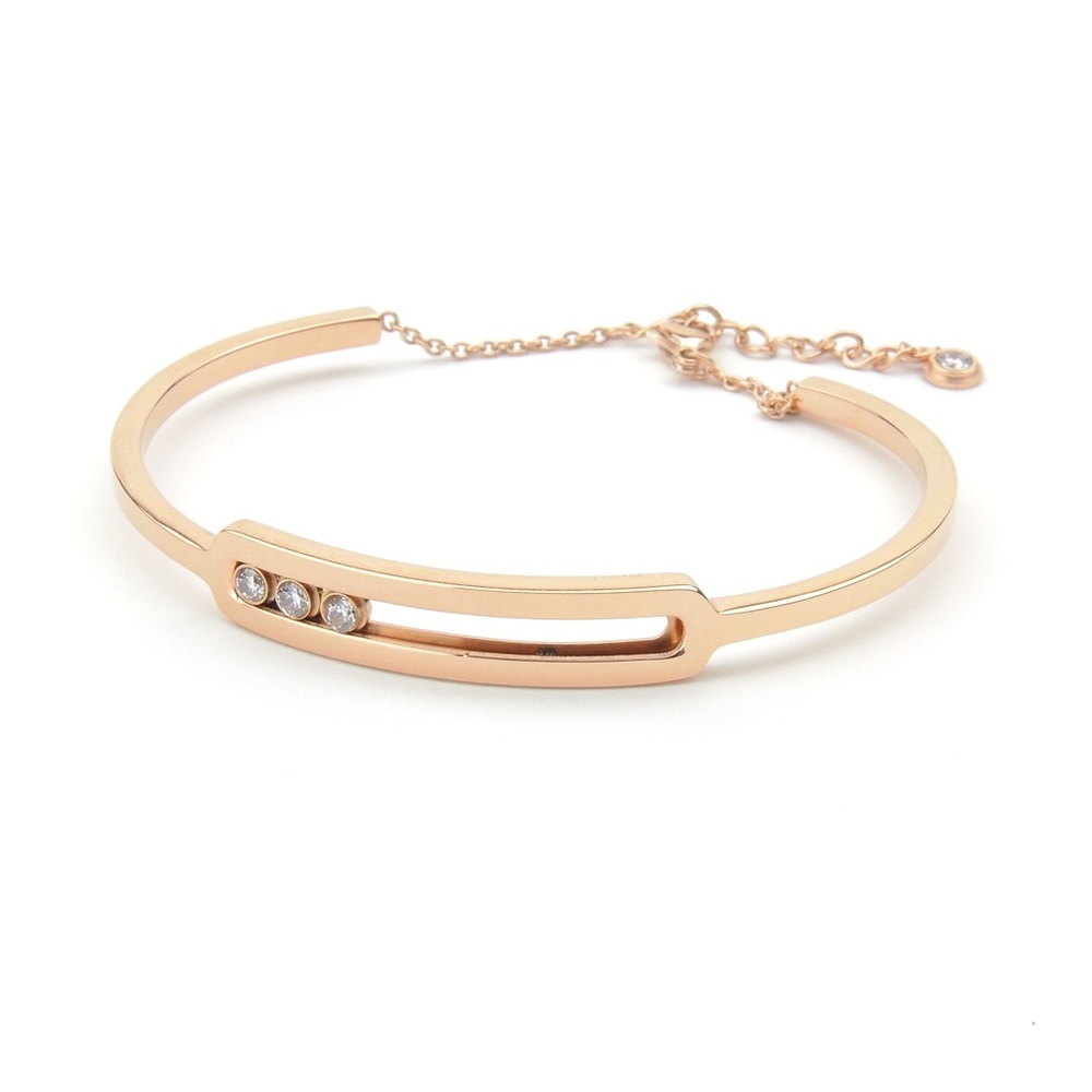 Sliding Moving Stones Cuff Bracelet - Picture 7 of 8